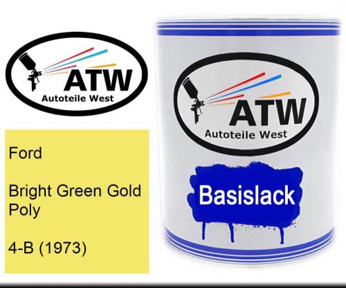 Ford, Bright Green Gold Poly, 4-B (1973): 1L Lackdose, von ATW Autoteile West.